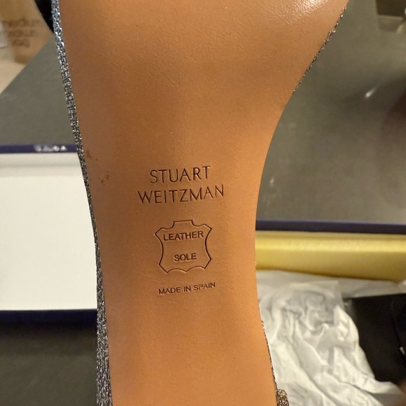 Stuart Weitzman Sandal Nudist Platinum Noir size 6 - Picture 7 of 8
